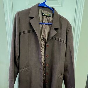 Brown ladies sport coat or casual long coat